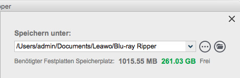 blu-ray zielpfad festlegen mac