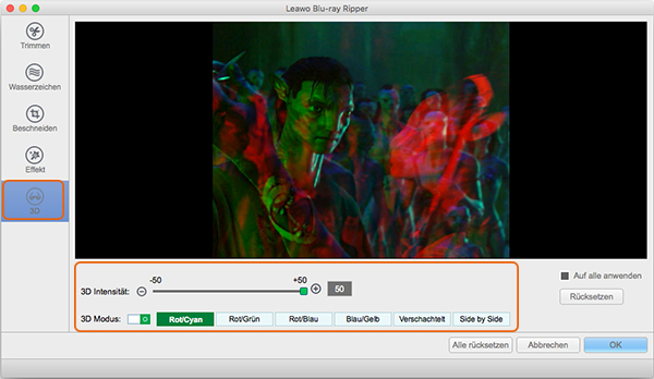 blu-ray ripper mac 3d anpassen