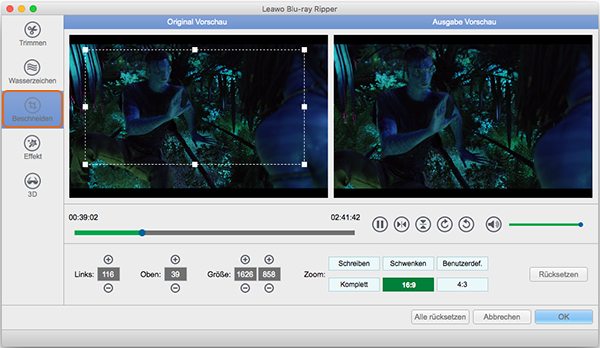 blu-ray ripper mac bild zuschneiden