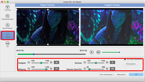 blu-ray ripper mac effekt bearbeiten