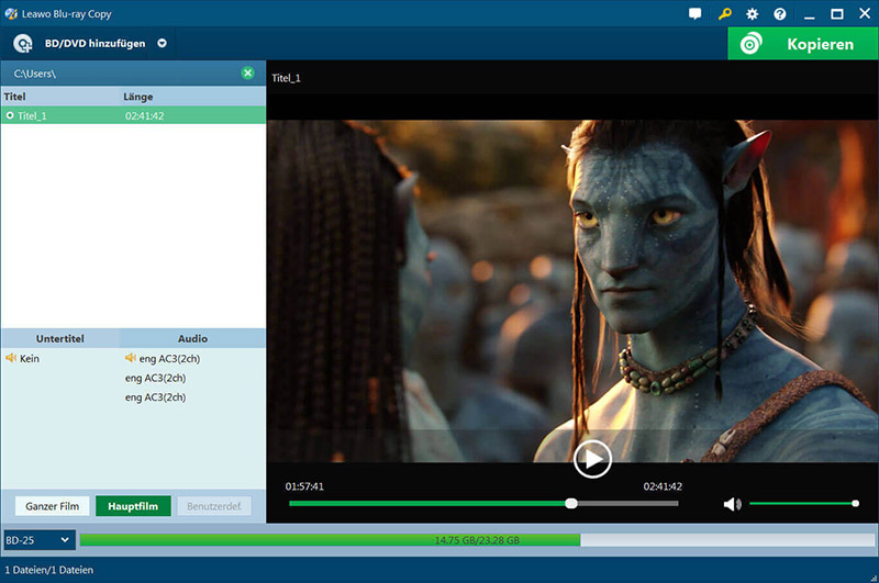 Leawo Blu ray Copy screenshot